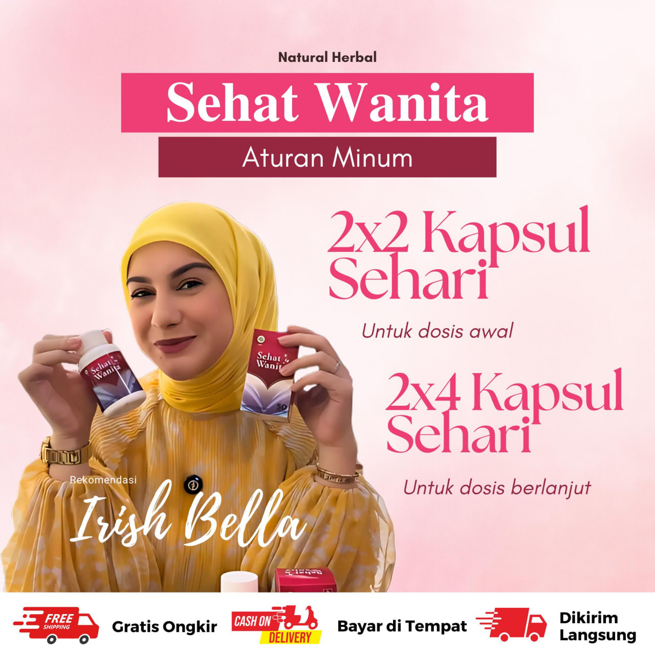 Sehat Wanita Suplemen Kesehatan Kewanitaan Original BPOM Asli Halal Isi 50 Kapsul  3
